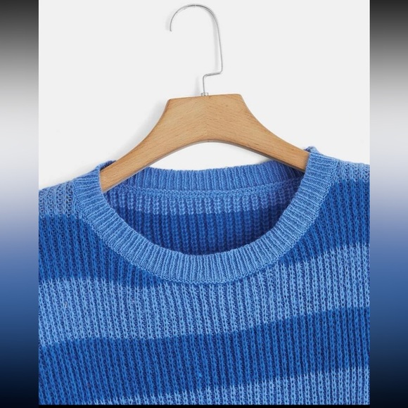 Plus Color Block Drop Shoulder Sweater - Picture 2 of 4